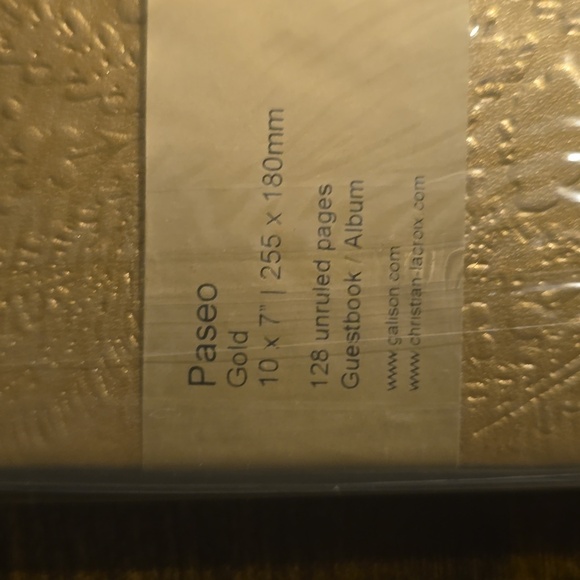 ❤️BUY 2 GET 1 FREE  Christian Lacroix Gold Embossed Paseo Guest Book - Picture 9 of 13